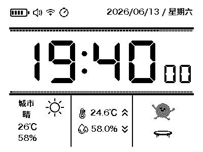 天气时钟 SDL 预览